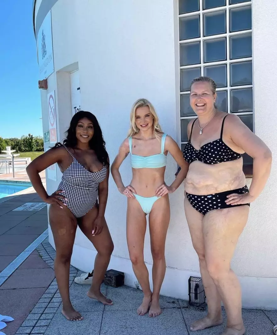 Abbie posed in a bikini with Sylvia Mac and Rochelle Barrett (