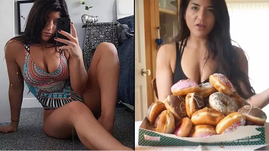 Fitness Fanatic Shows Off Her Impressive Doughnut Eating Talent