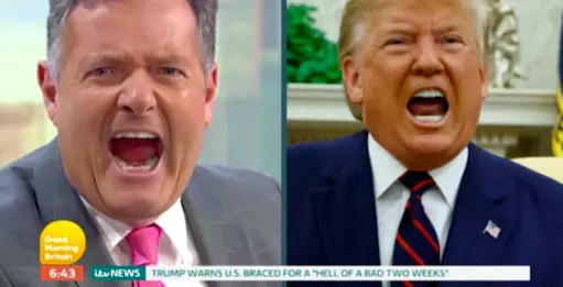 Piers laughed at the Trump comparison (