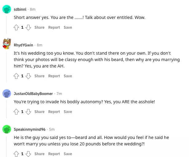 People were not impressed with the bride's behaviour (