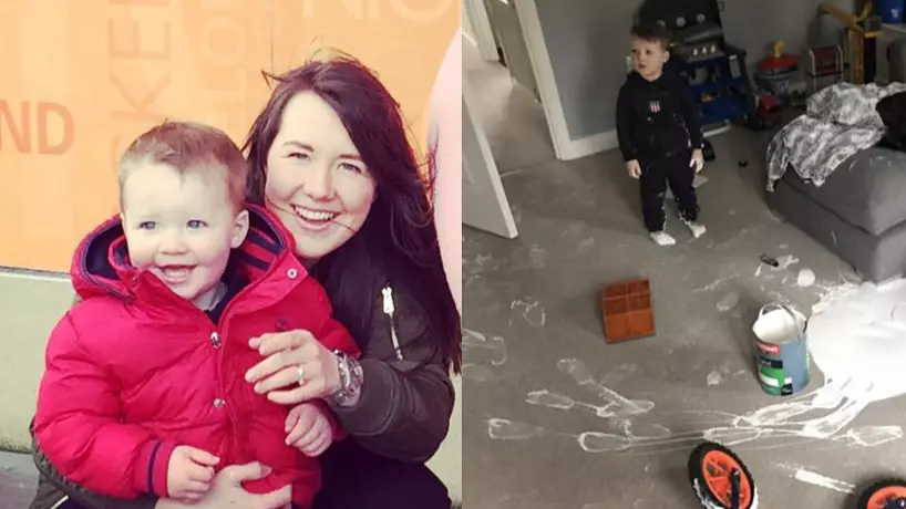 Toddler Ruins £4,000 Living Room In Five Minute Painting Spree 