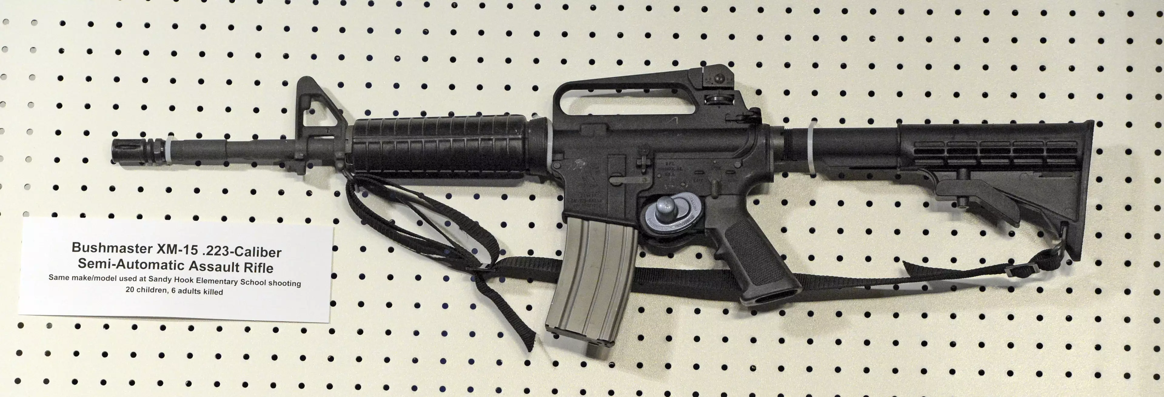 An AR-15 semi-automatic weapon - which has been used in many US mass shootings.