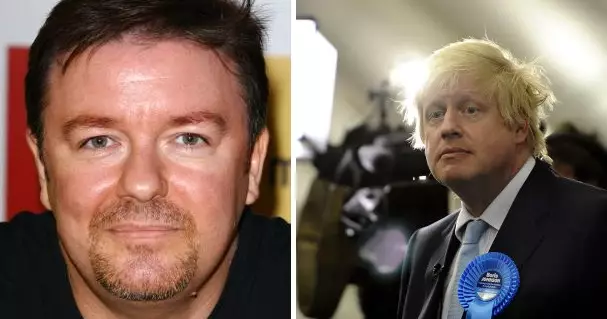 Ricky Gervais Sums Up Public's Mood About Boris Johnson's Foreign Secretary Appointment