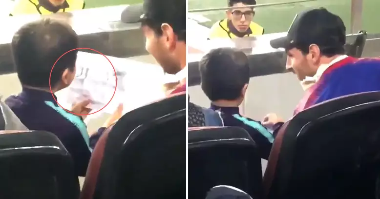 Thiago Messi Draws Juventus Badge, His Dad's Reaction When He Noticed Was Priceless
