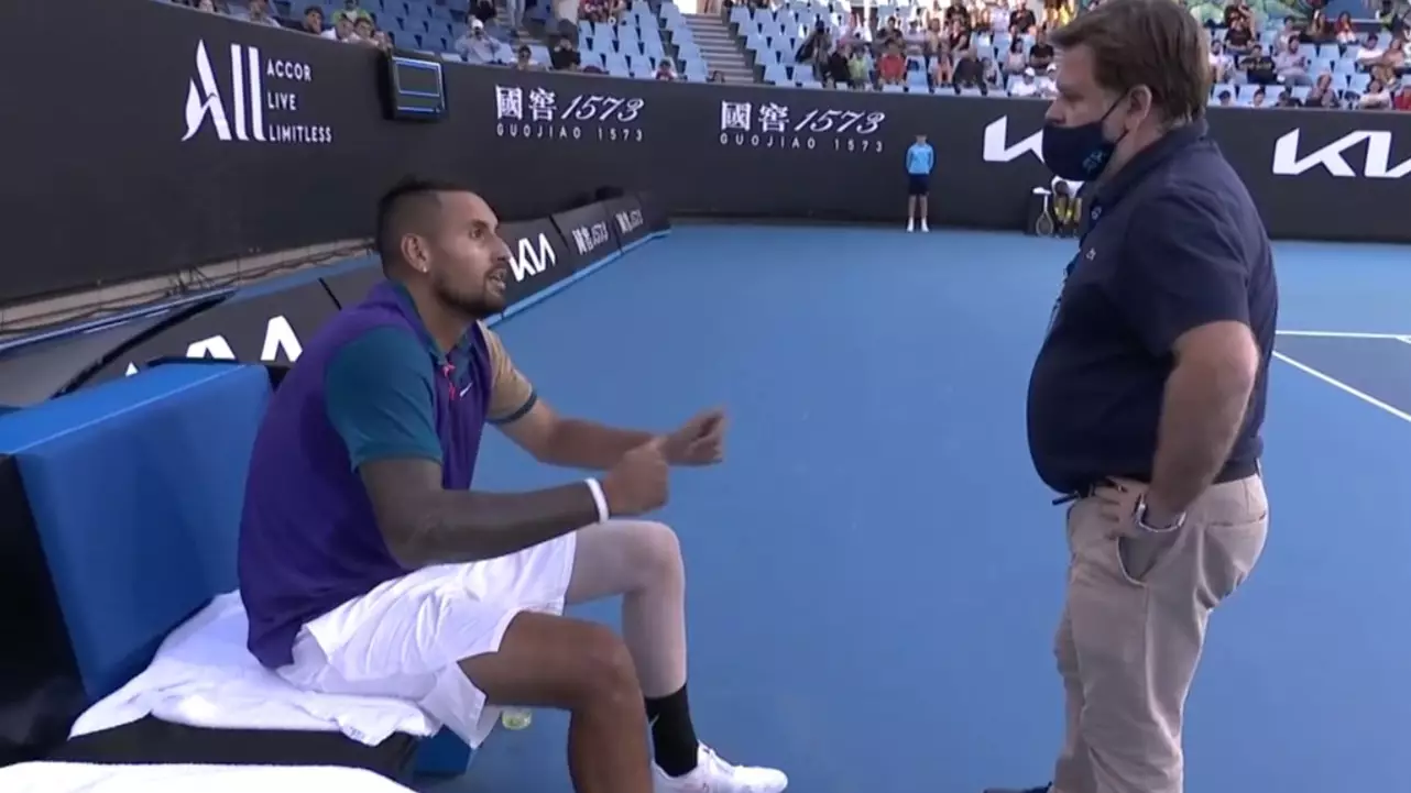 Nick Kyrgios Blows Up At 'Smarta***' Umpire Before Storming Off Court