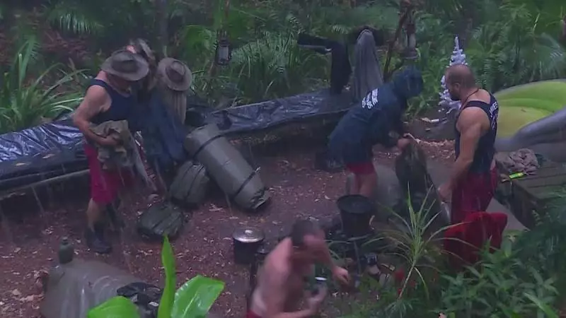 Heavy rain meant the Dingo Dollar Challenge had to be cancelled on I'm a Celebrity.