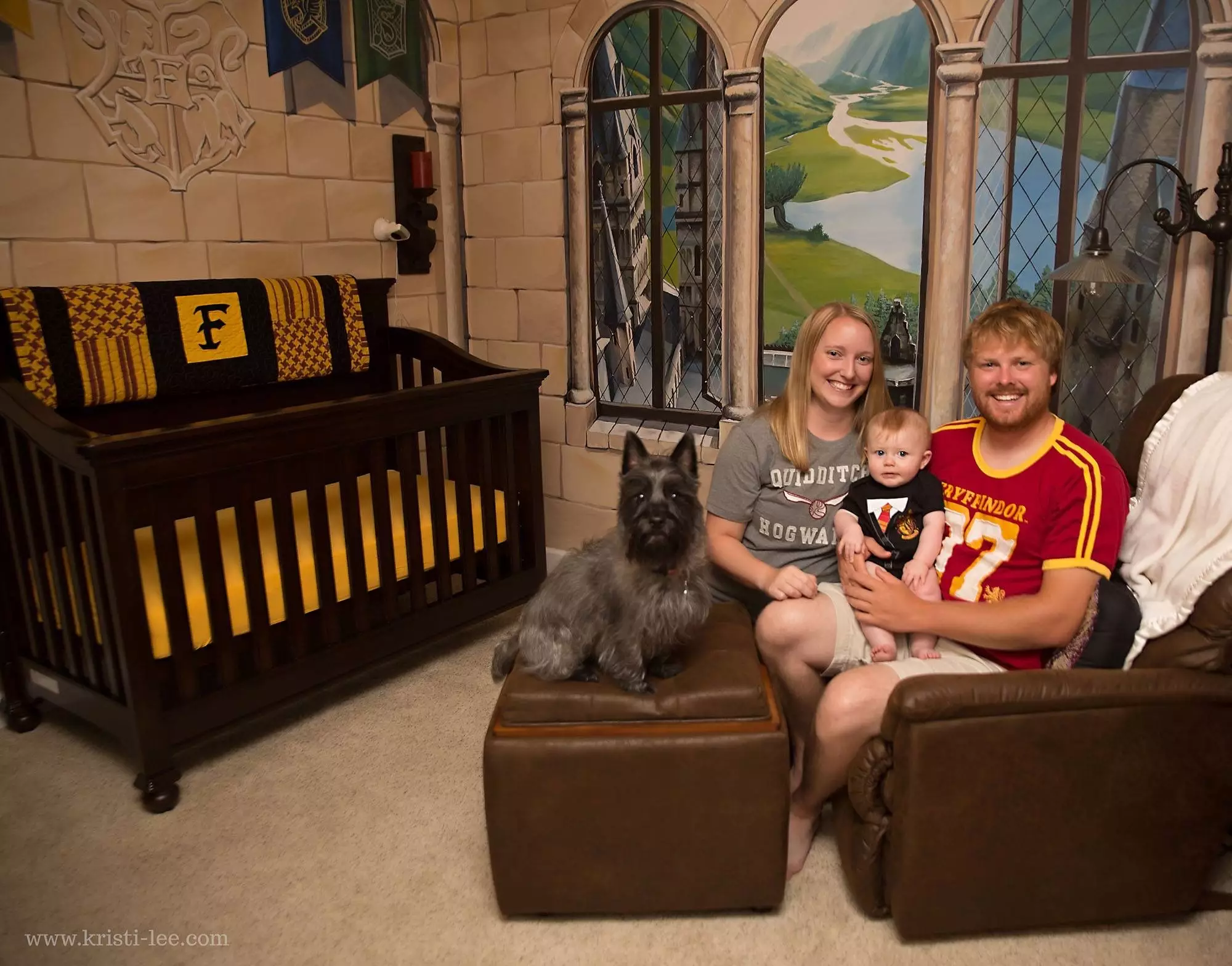 Casey and Kaycee created the nursery for their son Finley (