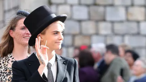 Cara Delevingne Broke Protocol With Top Hat And Tails At The Royal Wedding