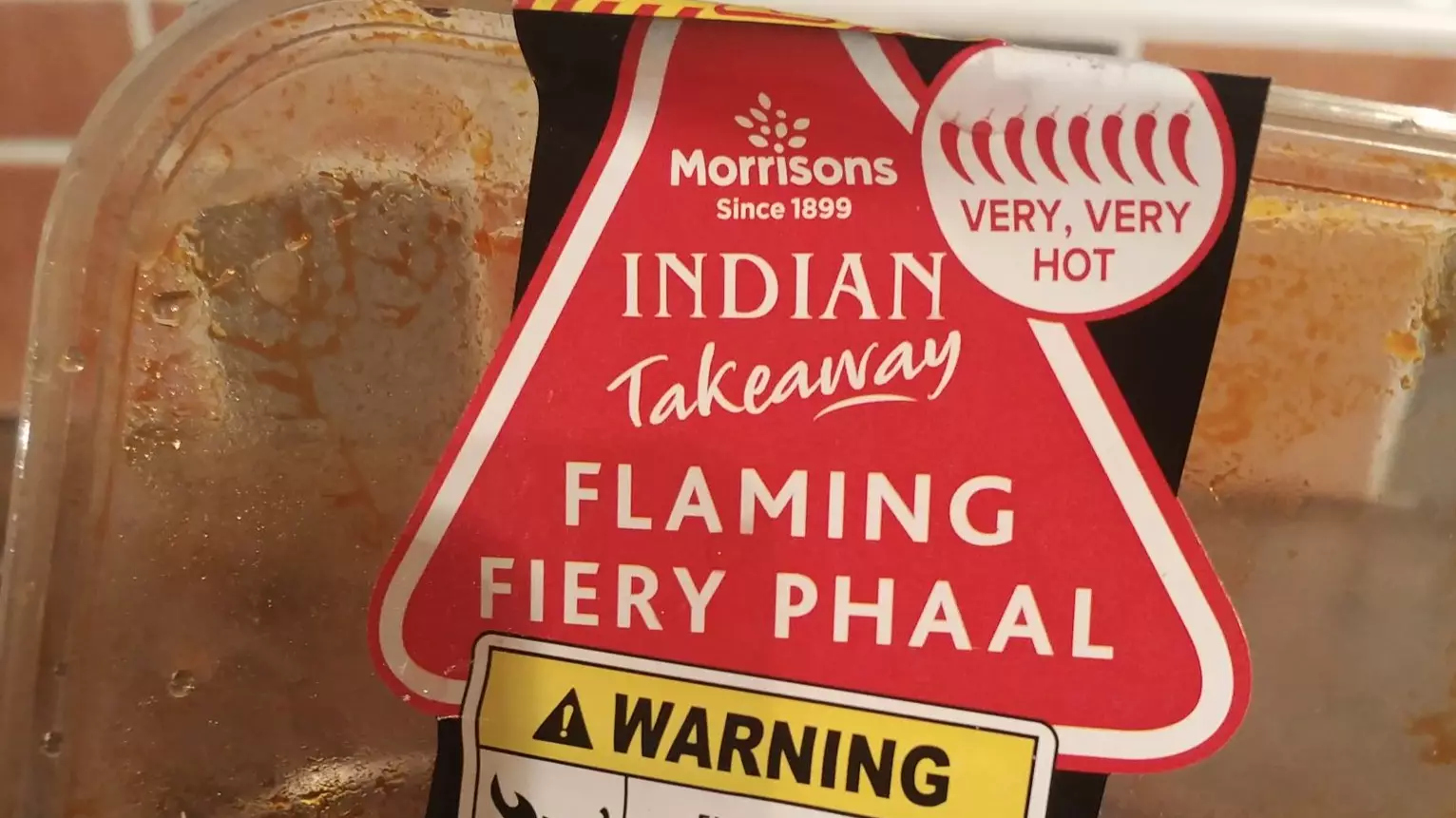 Man Eats Morrisons 'Flaming Fiery Phaal' Curry, Really Regrets Decision