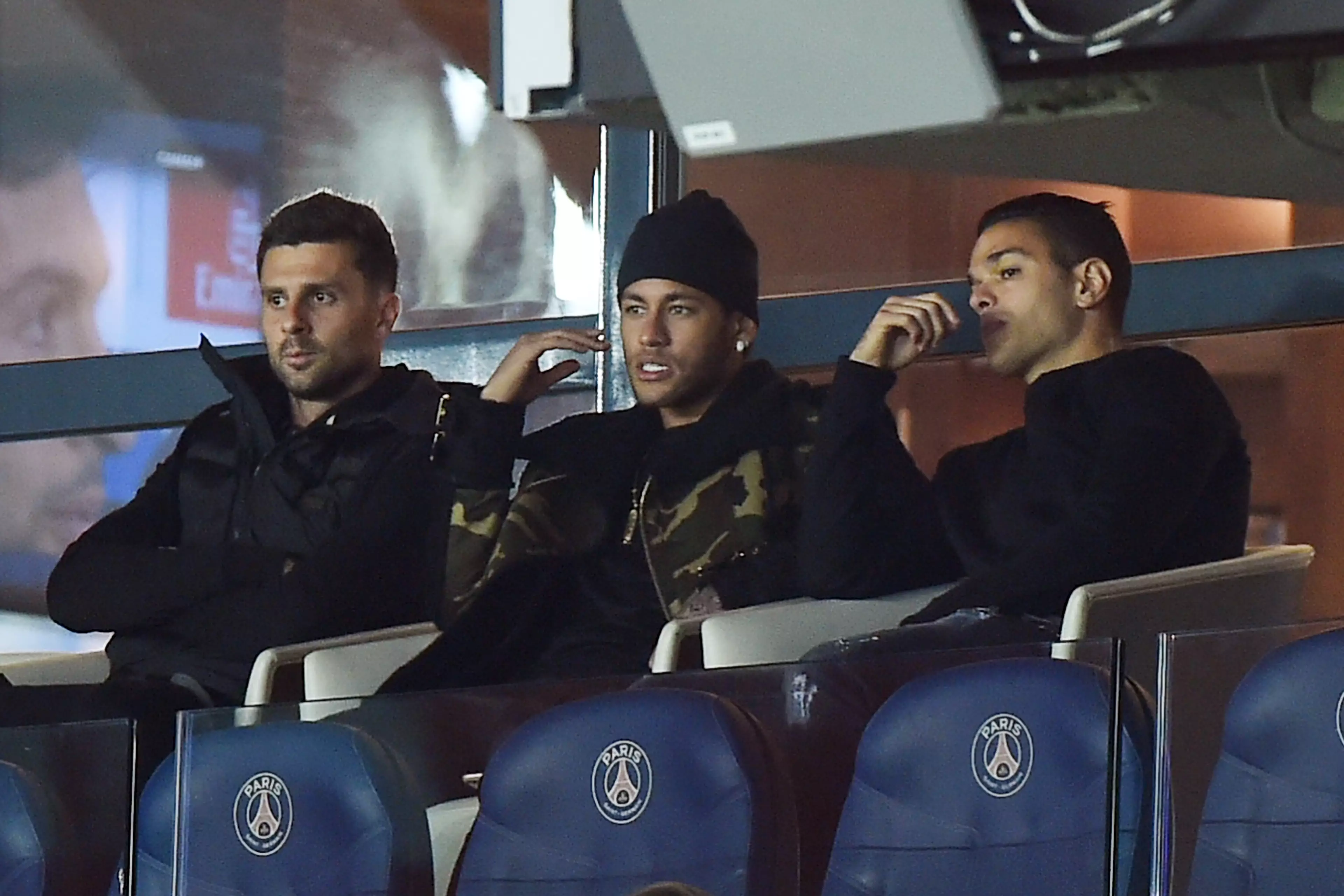 Ben Arfa watches on from the stands. Image: PA
