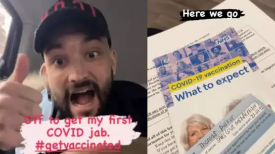 The Wanted's Tom Parker Celebrates NHS After Receiving First Dose Of Covid Vaccine