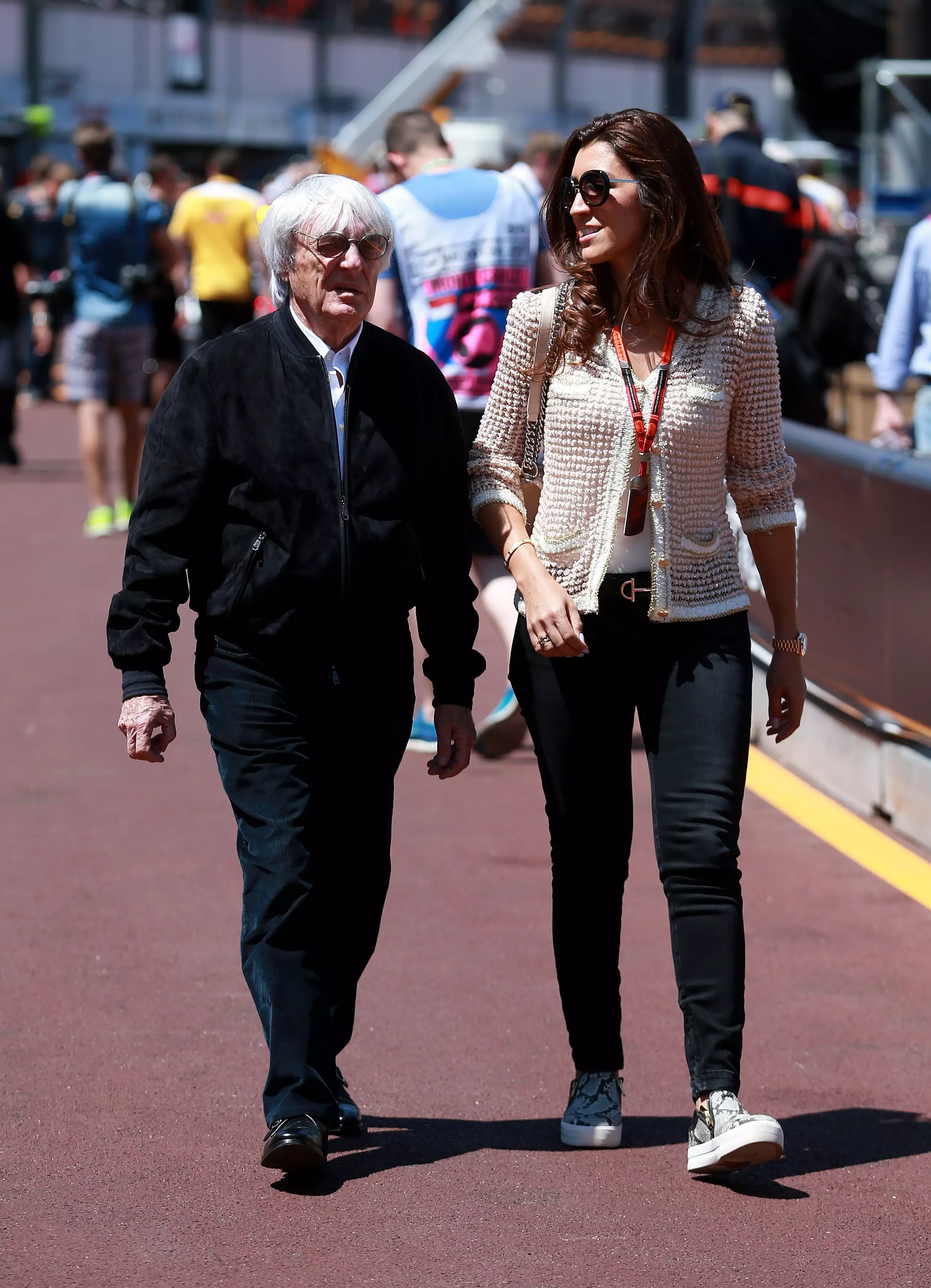 Bernie Ecclestone with wife Fabiana Flosi.