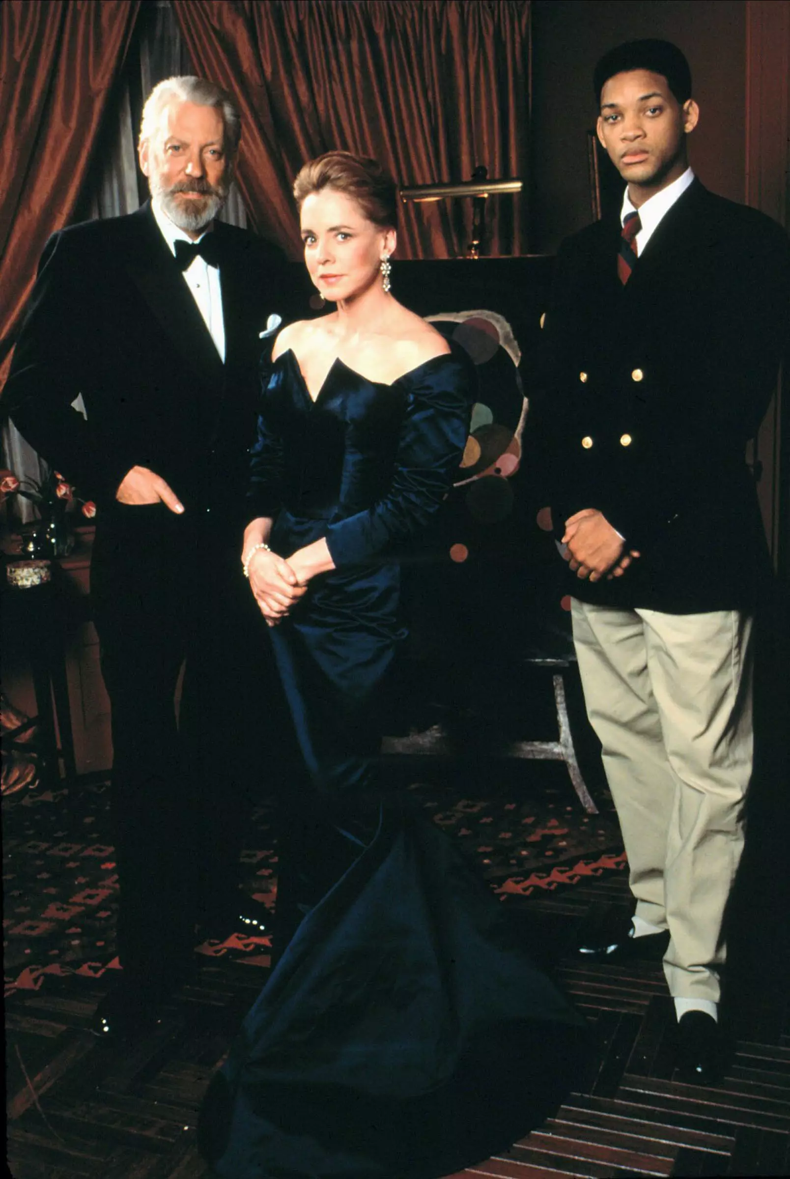 Donald Sutherland, Stockard Channing and Will Smith in Six Degrees of Separation.