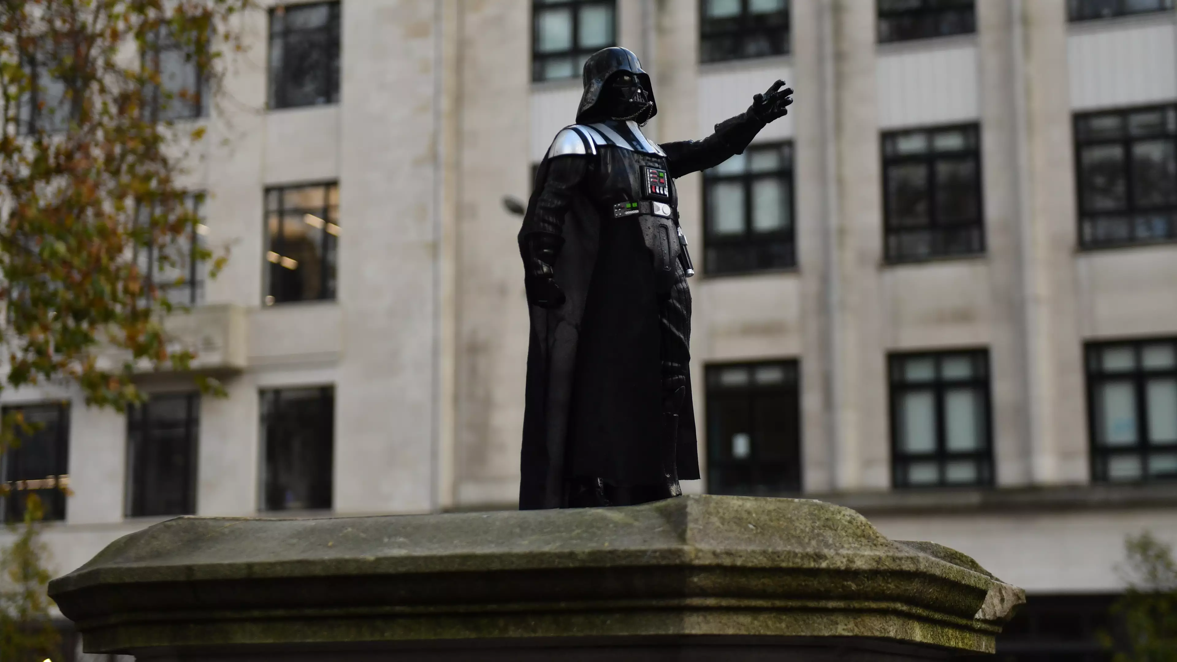 Darth Vader Statue Appears On Edward Colston Plinth In Tribute To David Prowse