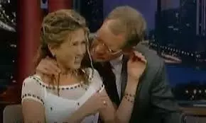Letterman began sucking Jennifer's hair (
