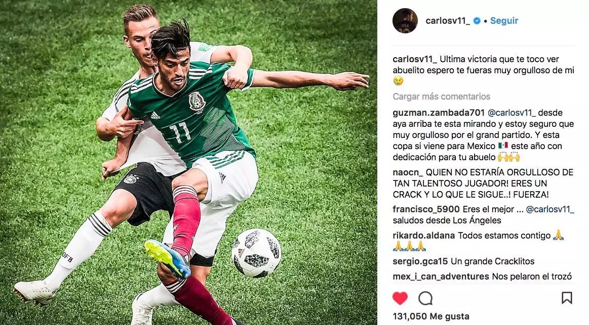 Image: Carlos Vela's Instagram 