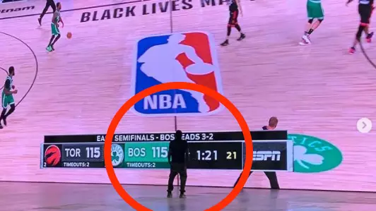 Kanye West Really Watched The NBA Playoffs On A Giant 100-Foot Screen