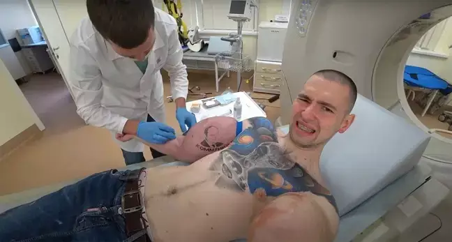 Kirill with his surgeon.