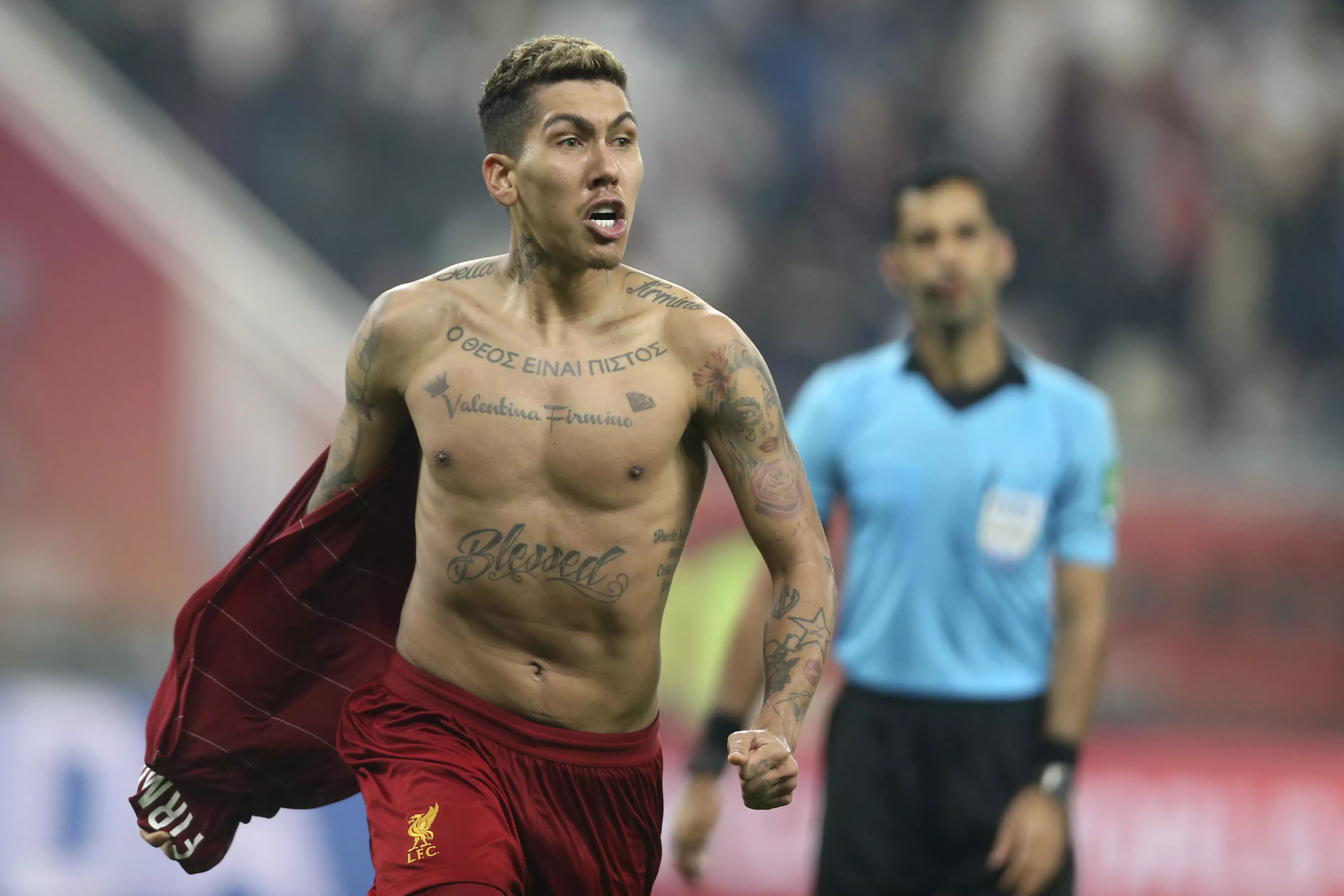 Firmino celebrates his goal. Image: PA Images