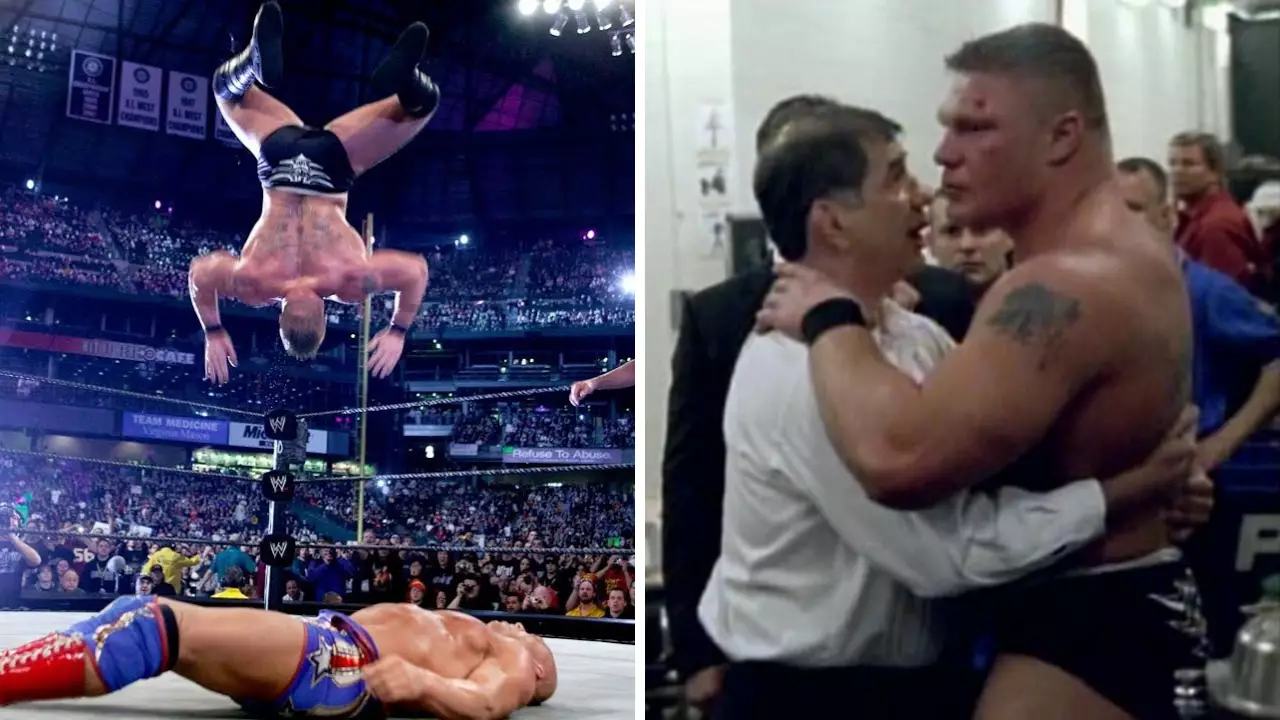When A Concussed Brock Lesnar Lost His Cool Backstage After Almost Breaking His Neck At Wrestlemania