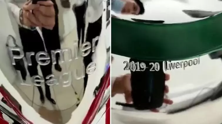 Video Appears To Show Liverpool's Name Already On The Premier League Trophy
