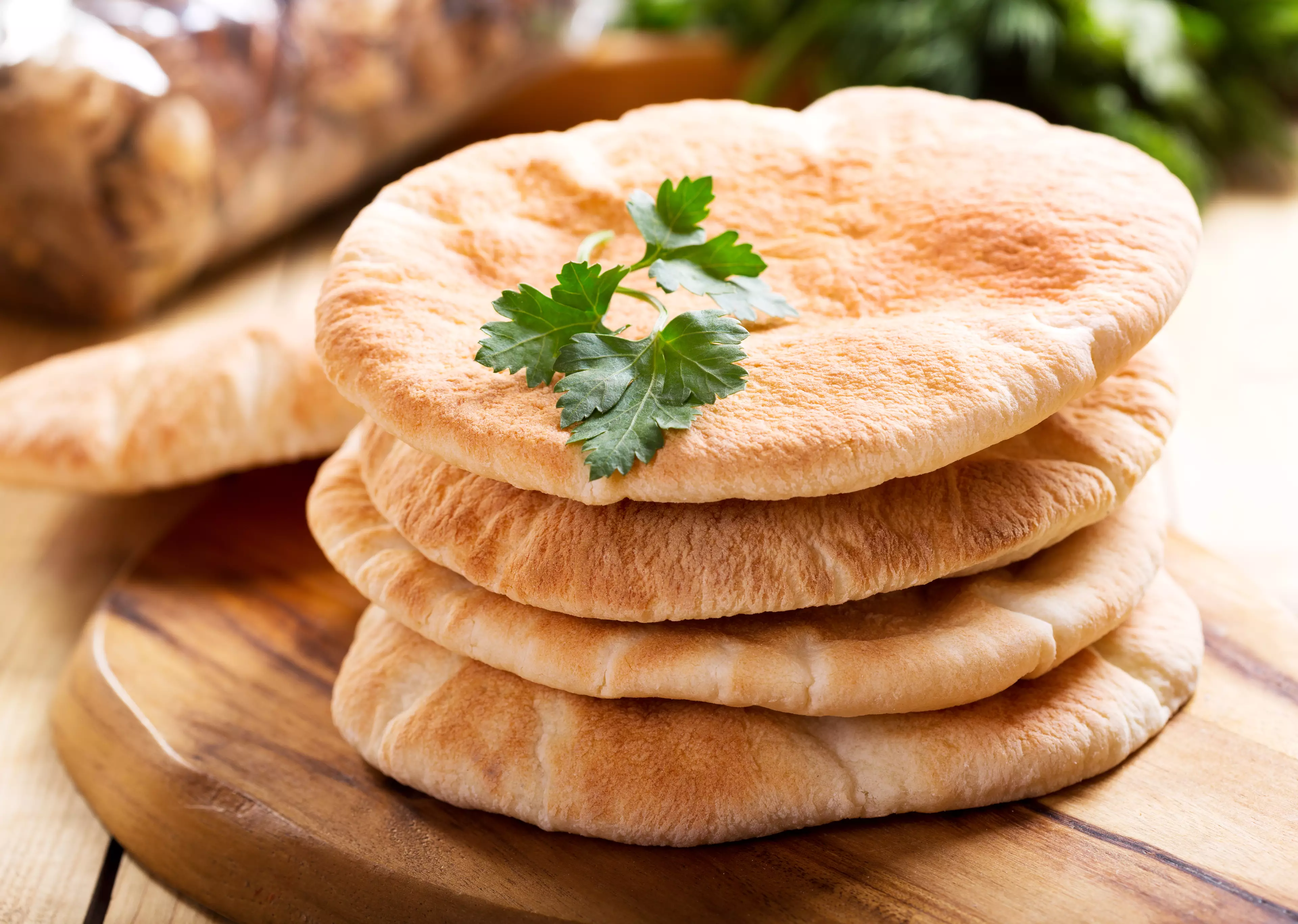 How do you cut your pitta bread? (