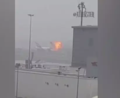 Footage Emerges Of A Huge Fireball Exploding From A Plane In Dubai