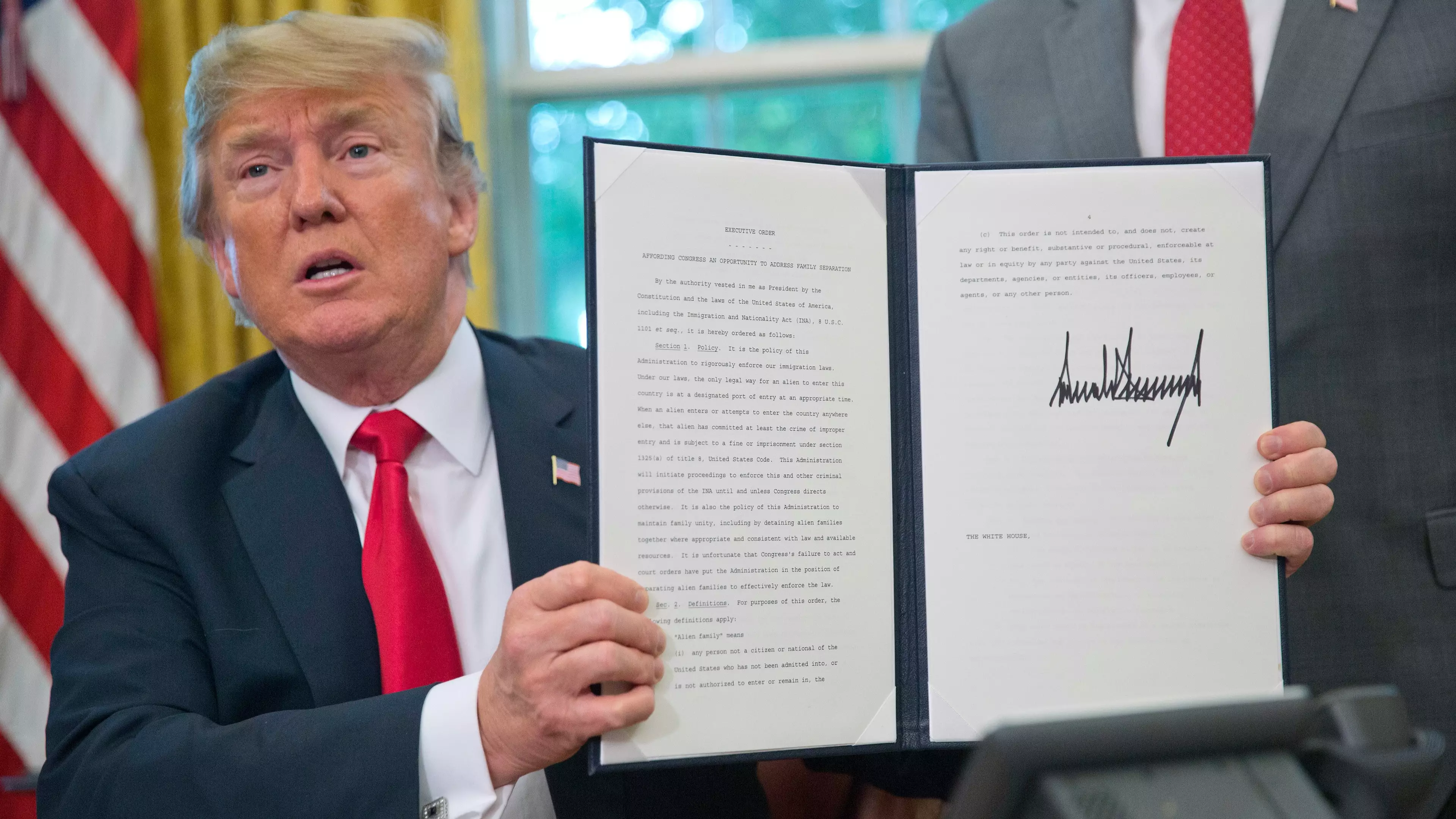 President Donald Trump Signs Order To End Family Separation 