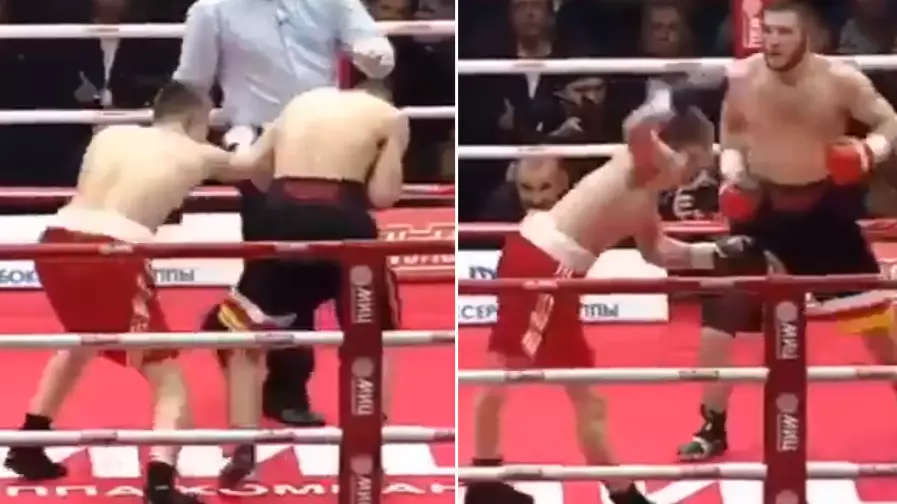 Boxer Hit So Hard He Does 'Chicken Dance' Across The Ring