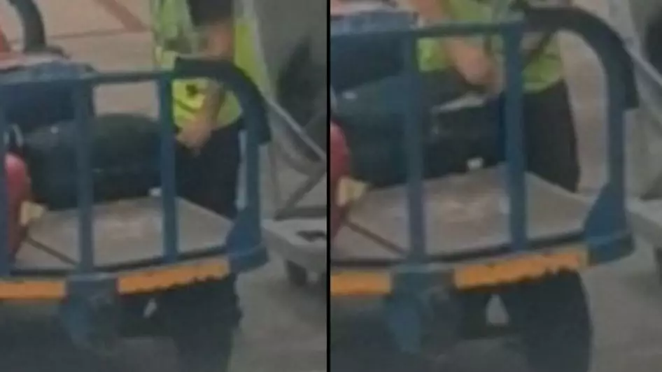 Plane Passenger Films Baggage Handler Stealing From A Suitcase