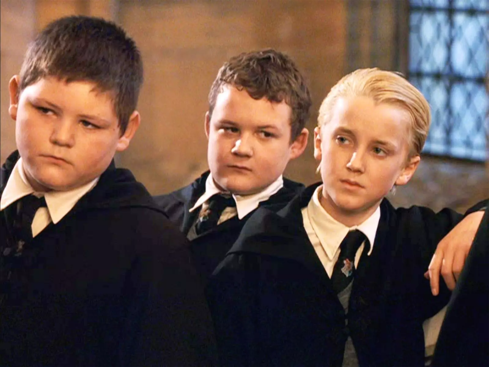 Malfoy and co were members of Slytherin. (
