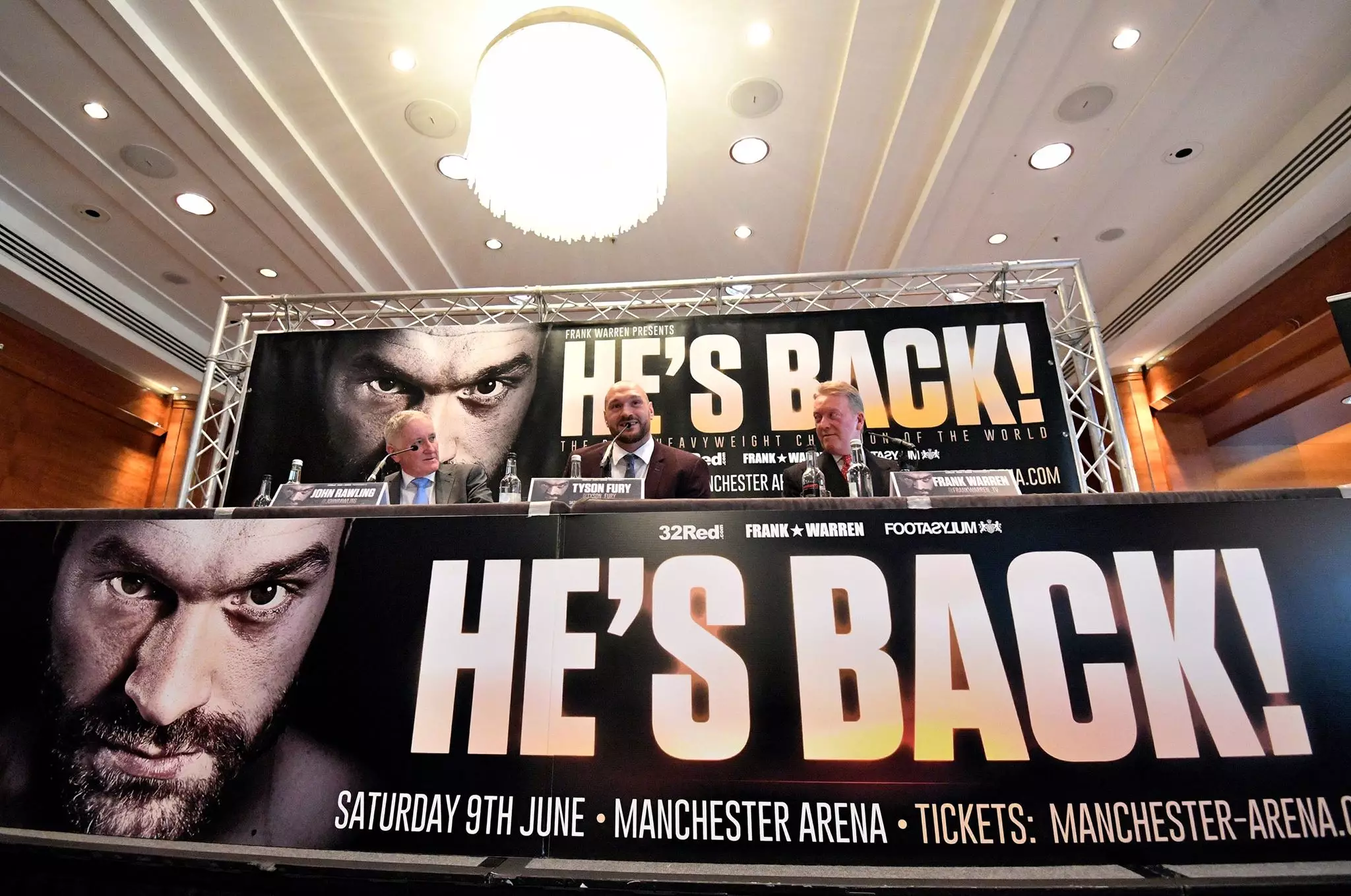 Fury announces his return at a press conference. Image: PA