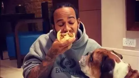 Lewis Hamilton Disgusts Fans By Sharing Food With Dog
