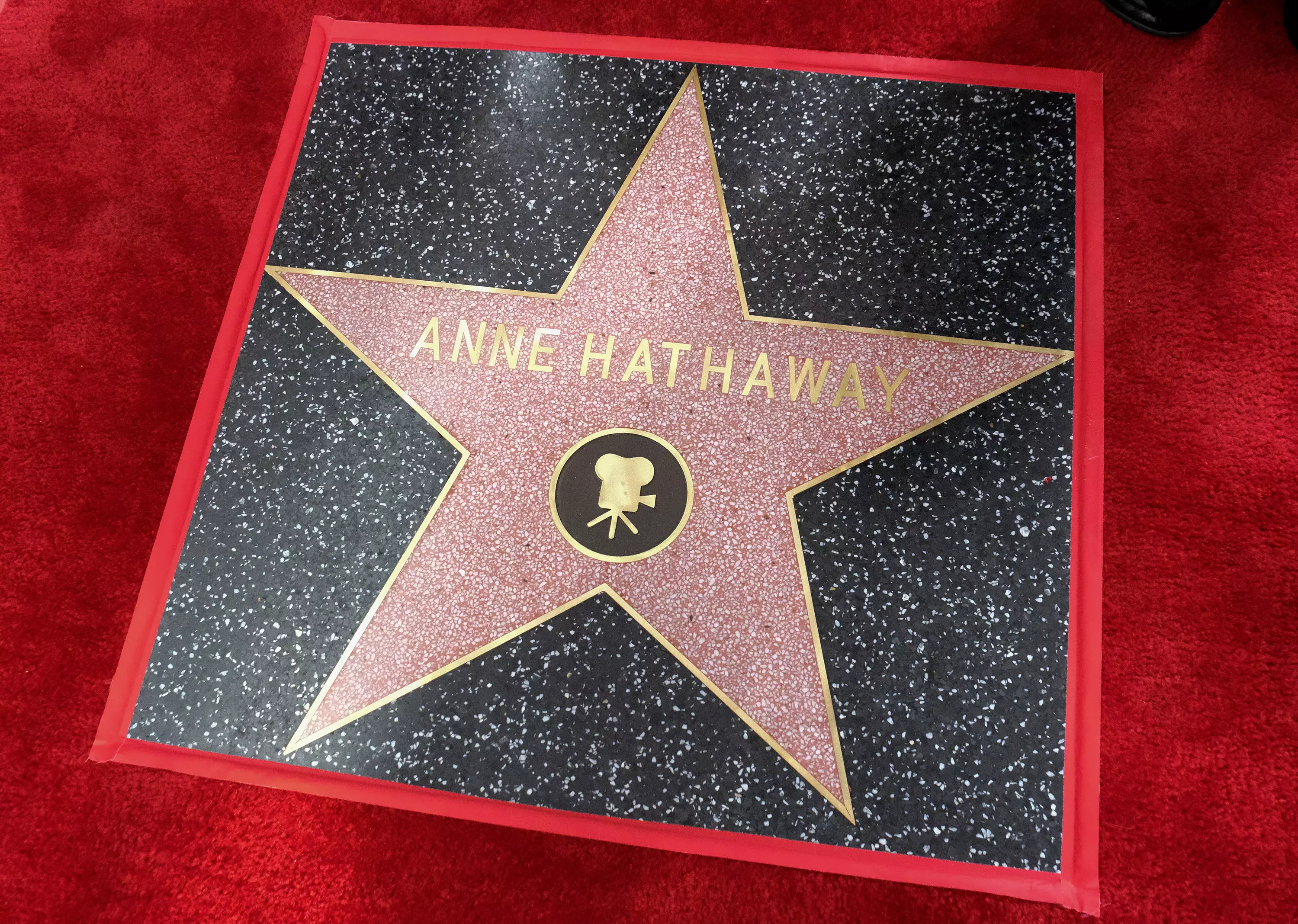 Hathaway has been honoured with a star on the Hollywood Walk of Fame.