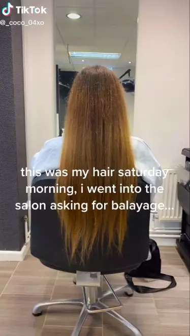 The girl wanted a balayage look (