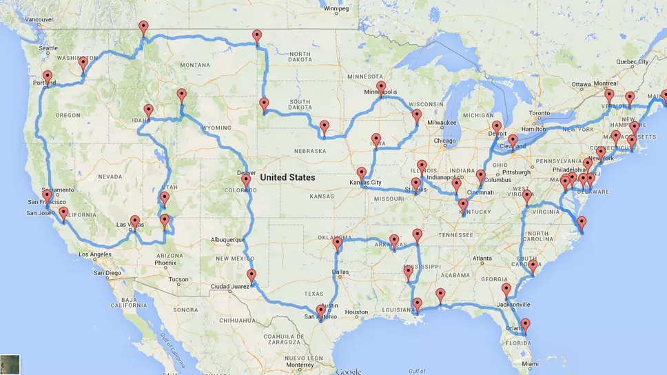 Scientist Uses Algorithms To Plan Ultimate USA Road Trip