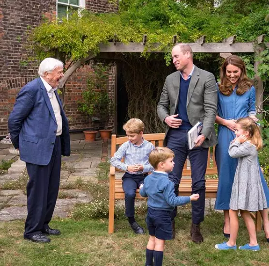Sir David Attenborough meets the young royals (