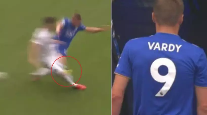 Jamie Vardy Given Straight Red Card After 'Disgusting' High Challenge 