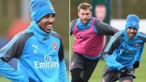 Everyone Is Saying The Same Hilarious Thing About Mertesacker And Aubameyang 
