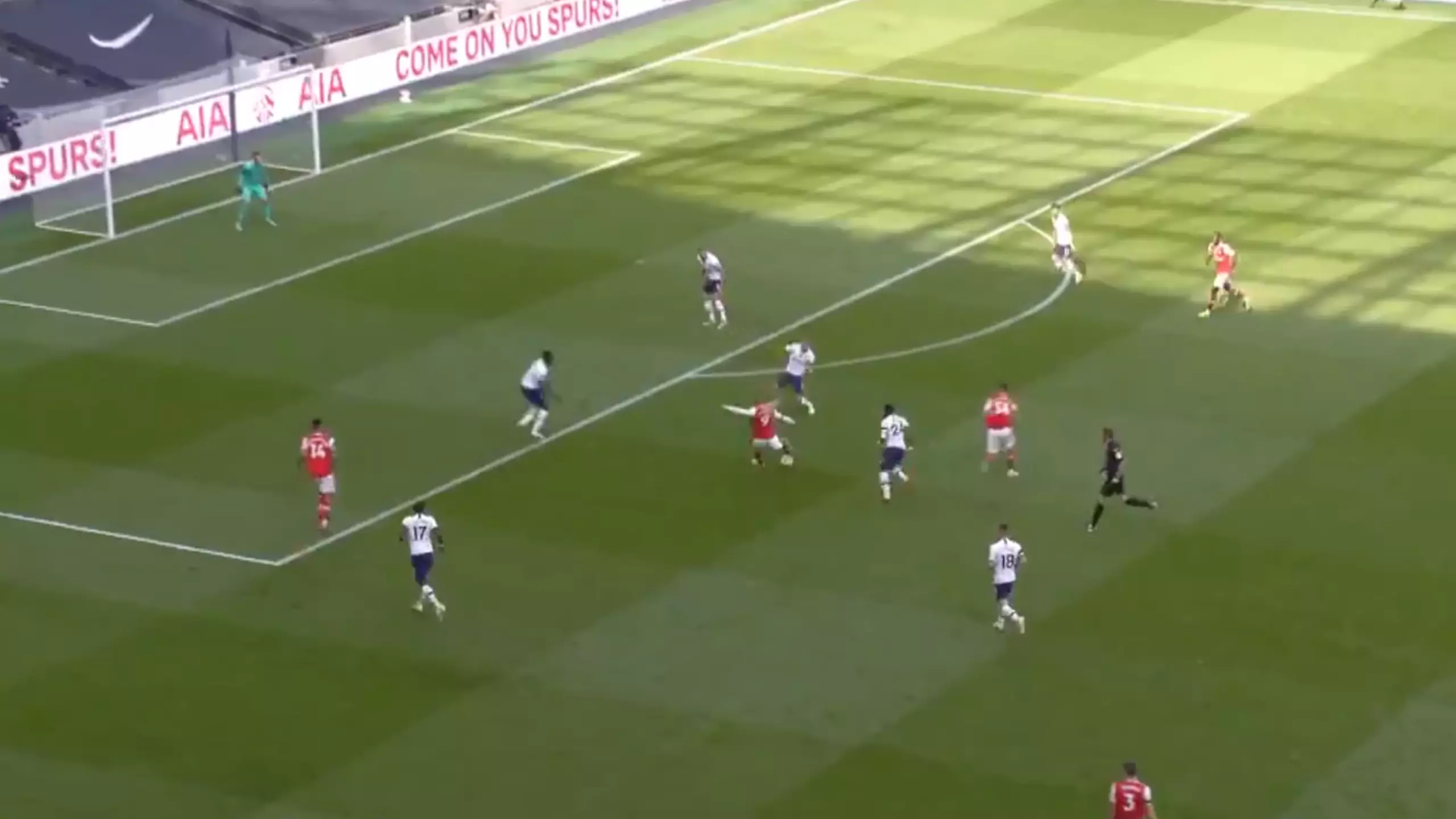 Alexandre Lacazette Scored An Absolute Screamer To Give Arsenal The Lead In North London Derby