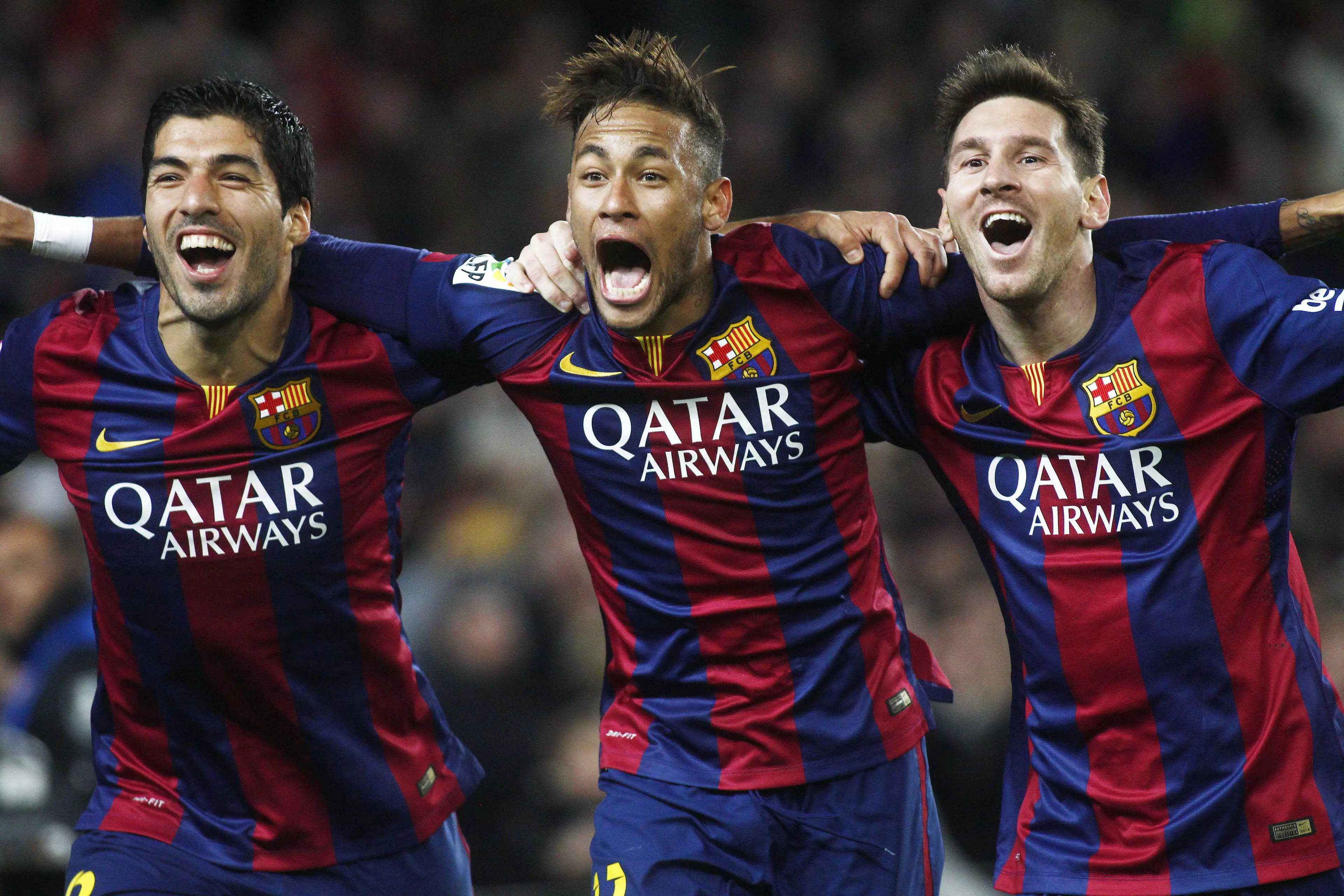 PA: Lionel Messi, Luis Suarez and Neymar