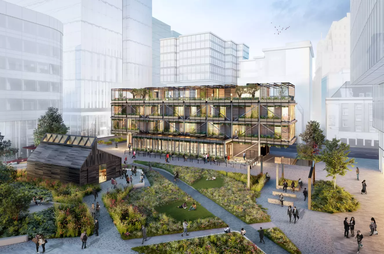 Artist's impression of the external view of The Ivy Manchester.