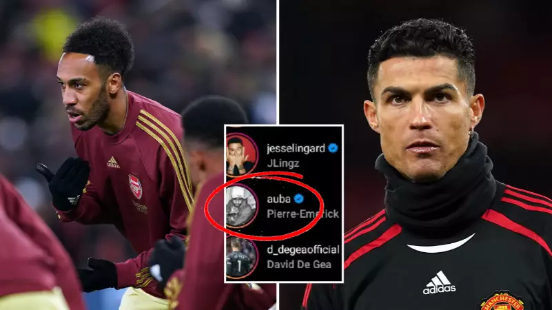 Pierre-Emerick Aubameyang 'Likes' Cristiano Ronaldo’s Instagram Picture Celebrating Man Utd's Win Over Arsenal