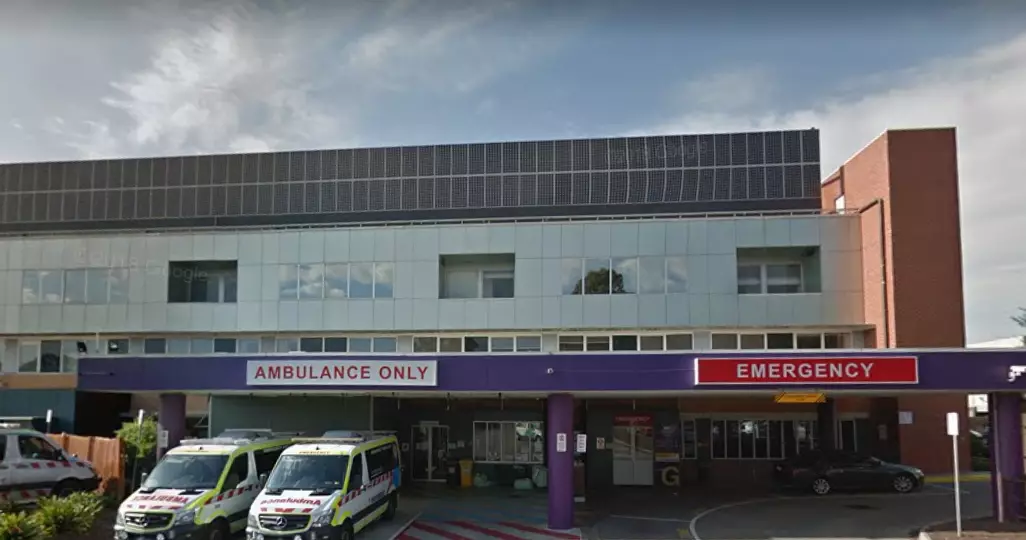 The man was treated at the Footscray Hospital (