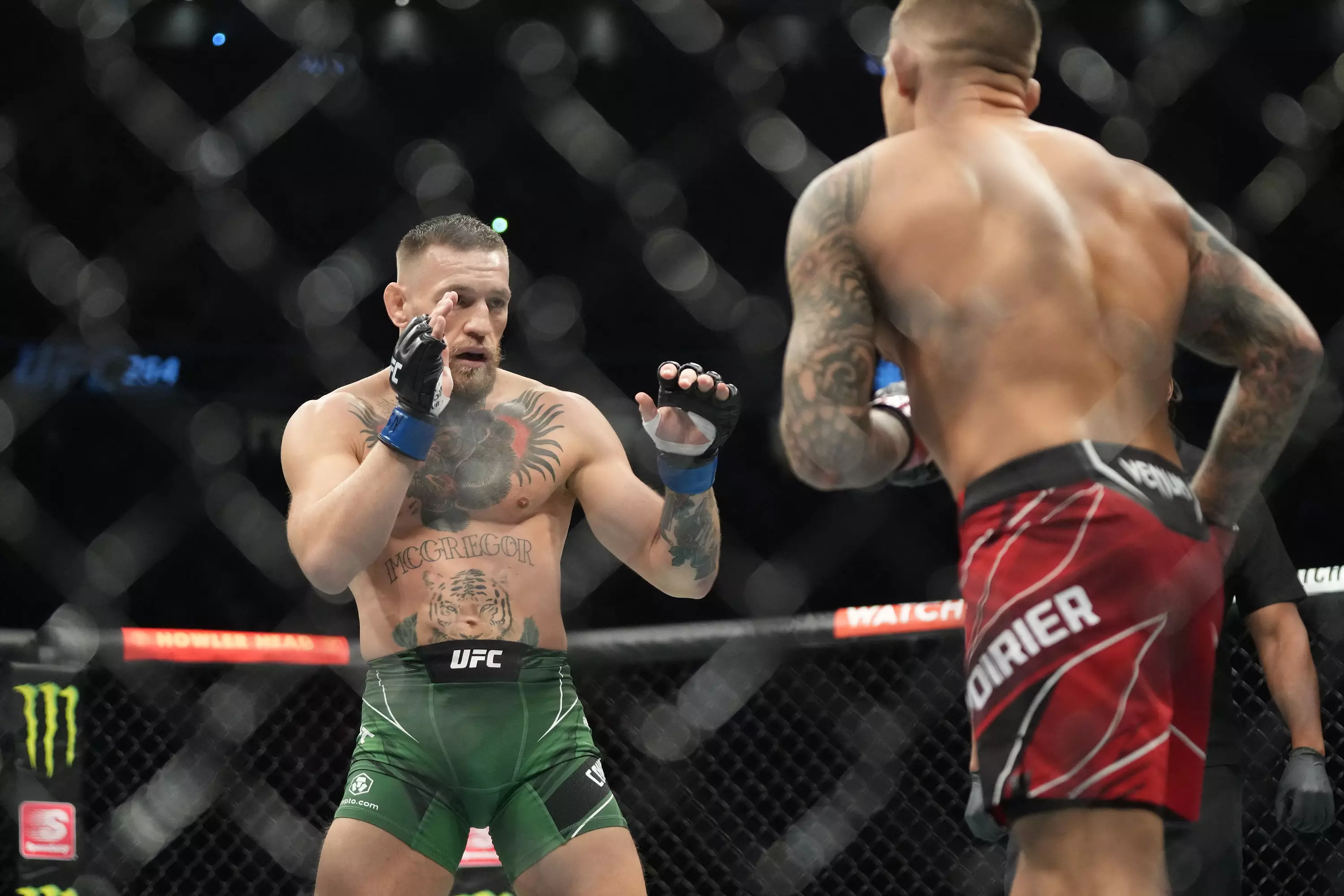 McGregor during his loss to Poirier. Image: PA Images