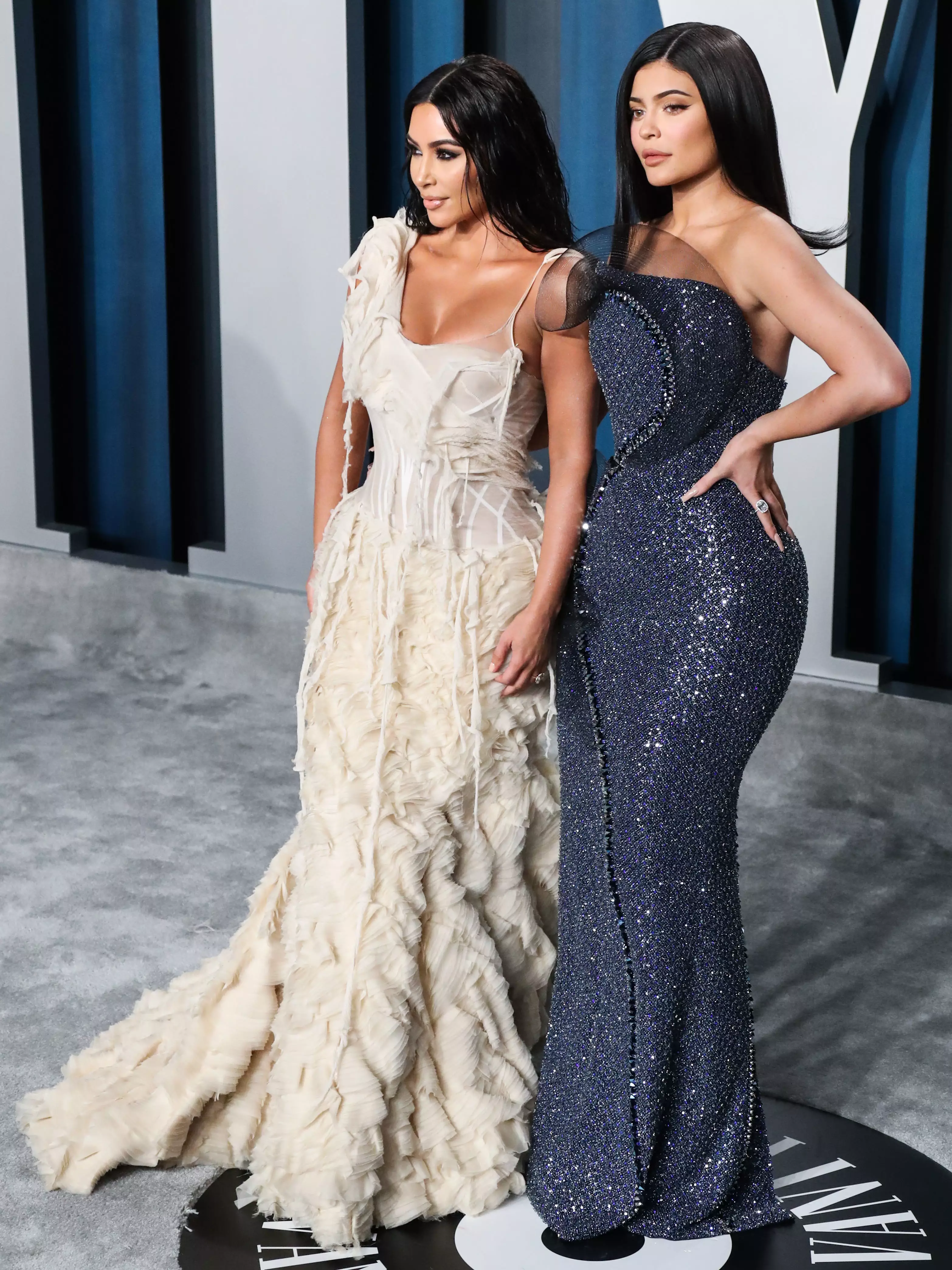 Kylie Jenner (right) with her sister Kim Kardashian West (left).