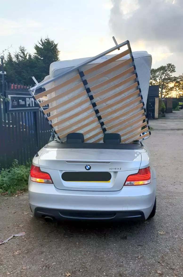 Police were stunned by the driver's idea of safe loading.