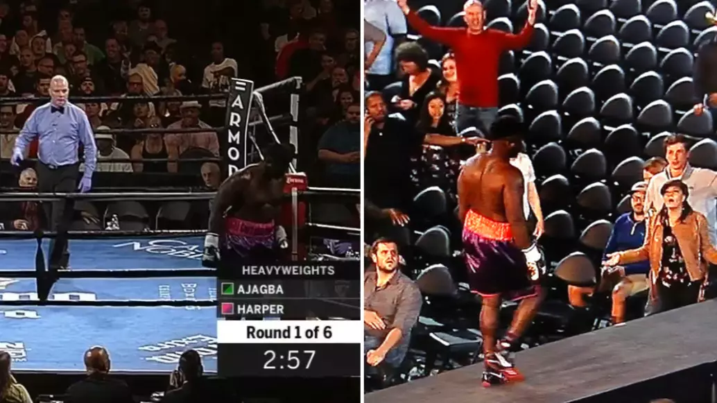 The Incredible Moment Boxer Left The Ring Straight After The Bell Rang