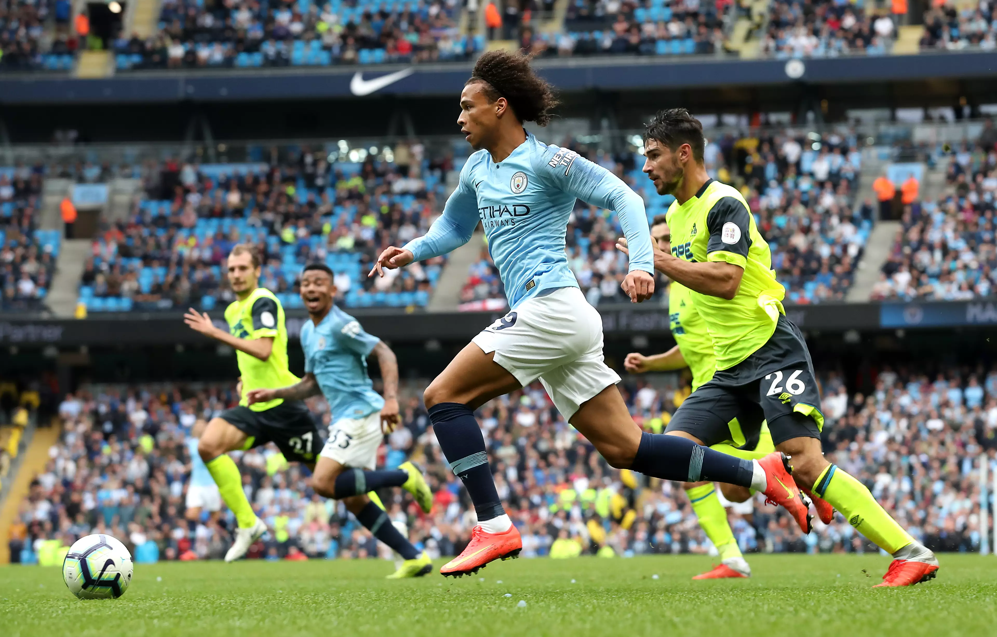 Sane has been linked with Bayern Munch. Image: PA