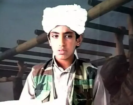 An old photograph of Hamza bin Laden.